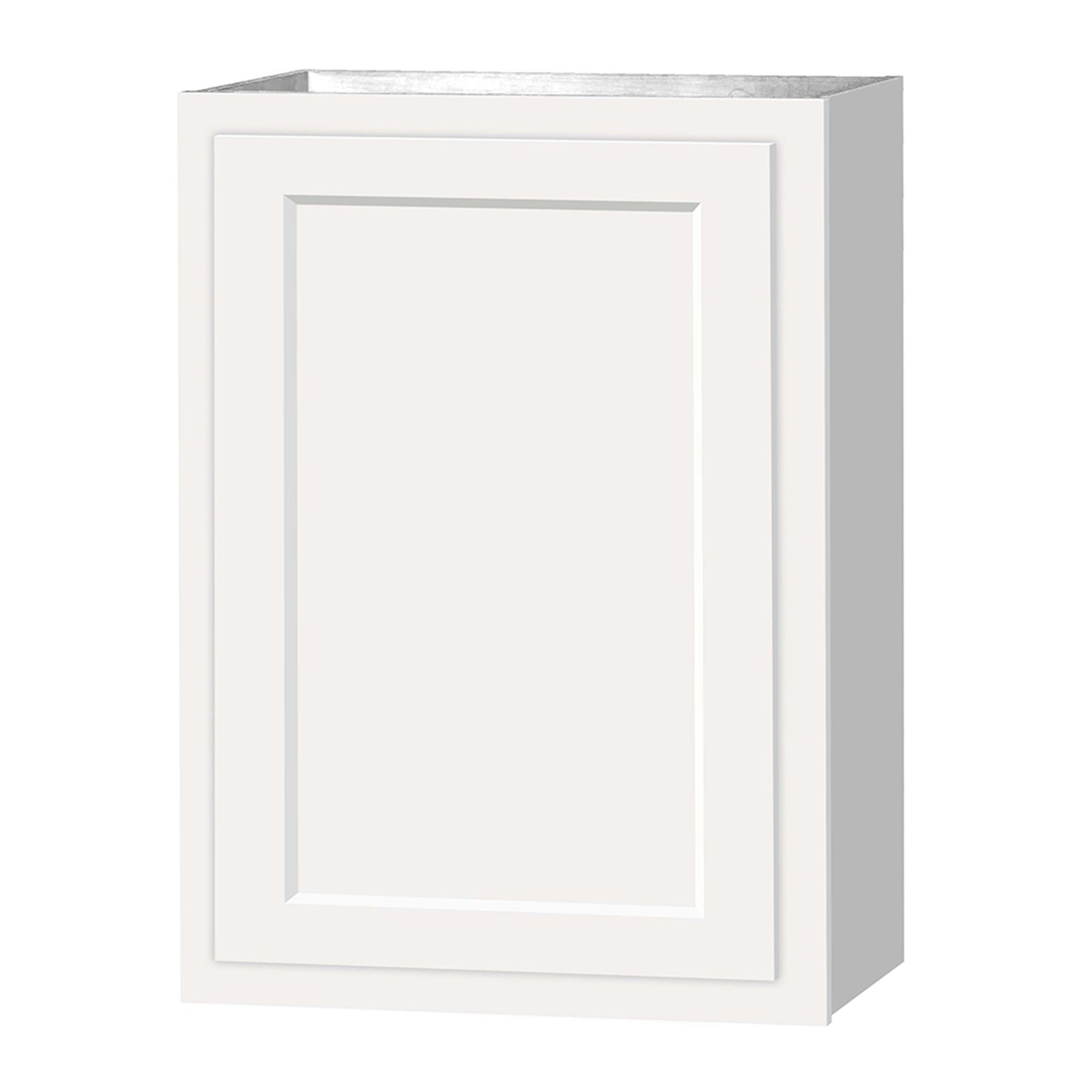 30 inch Wall Cabinets - Single Door - Dwhite Shaker - 21 Inch W x 30 Inch H x 12 Inch D