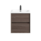 Luxury Kingdom Floating / Wall Mounted Bathroom Vanity With Acrylic Sink, Farmhouse Bath Vanity W/ Storage Cabinet