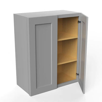 Wall Kitchen Cabinet - 24W x 30H x 12D - Grey Shaker Cabinet - RTA
