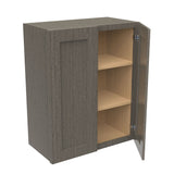 RTA - Elegant Smoky Grey - 30" High Double Door Wall Cabinet | 24"W x 30"H x 12"D