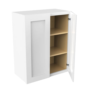 RTA - Elegant White - 30" High Double Door Wall Cabinet | 24"W x 30"H x 12"D