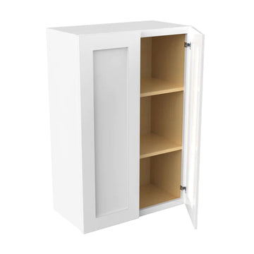 Wall Kitchen Cabinet - 24W x 36H x 12D - Aria White Shaker