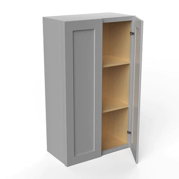 Wall Kitchen Cabinet - 24W x 42H x 12D - Grey Shaker Cabinet - RTA