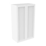 RTA - Fashion White - 42" High Double Door Wall Cabinet | 24"W x 42"H x 12"D
