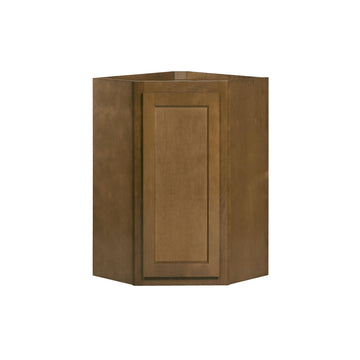 36 inch High Angle Wall Cabinet - Warmwood Shaker - 24 Inch W x 36 Inch H x 12 Inch D