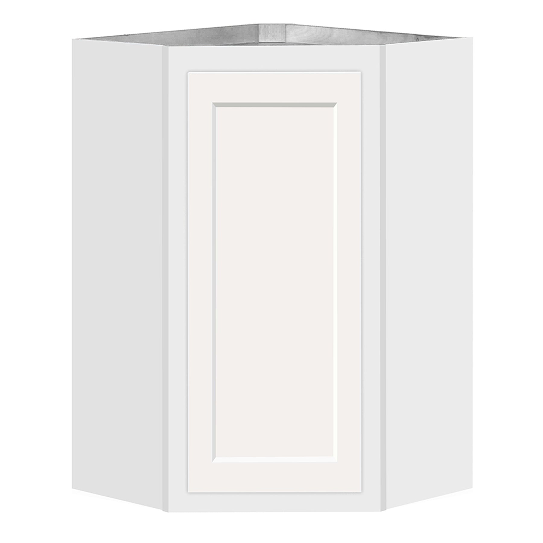 36 inch High Angle Wall Cabinet - Dwhite Shaker - 24 Inch W x 36 Inch H x 12 Inch D