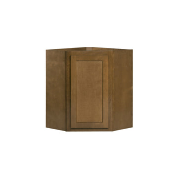 30 inch High Angle Wall Cabinet - Warmwood Shaker - 24 Inch W x 30 Inch H x 12 Inch D