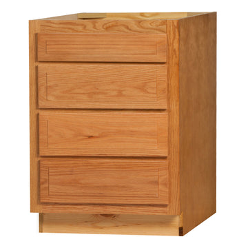 4 Drawer Cabinet - Chadwood Shaker - 24 Inch W x 34.5 Inch H x 24 Inch D