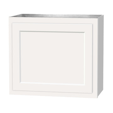 21 inch Wall Cabinets - Single Door - Dwhite Shaker - 24 Inch W x 21 Inch H x 12 Inch D