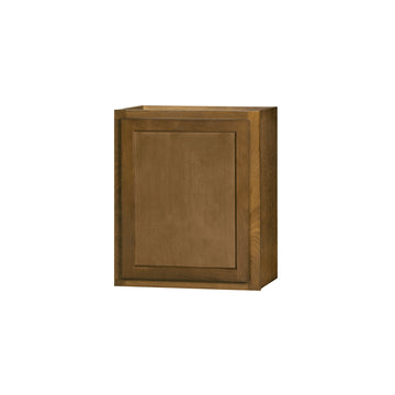 30 inch Wall Cabinets - Single Door - Warmwood Shaker - 24 Inch W x 30 Inch H x 12 Inch D
