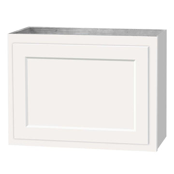 18 inch Wall Cabinets - Single Door - Dwhite Shaker - 24 Inch W x 18 Inch H x 12 Inch D