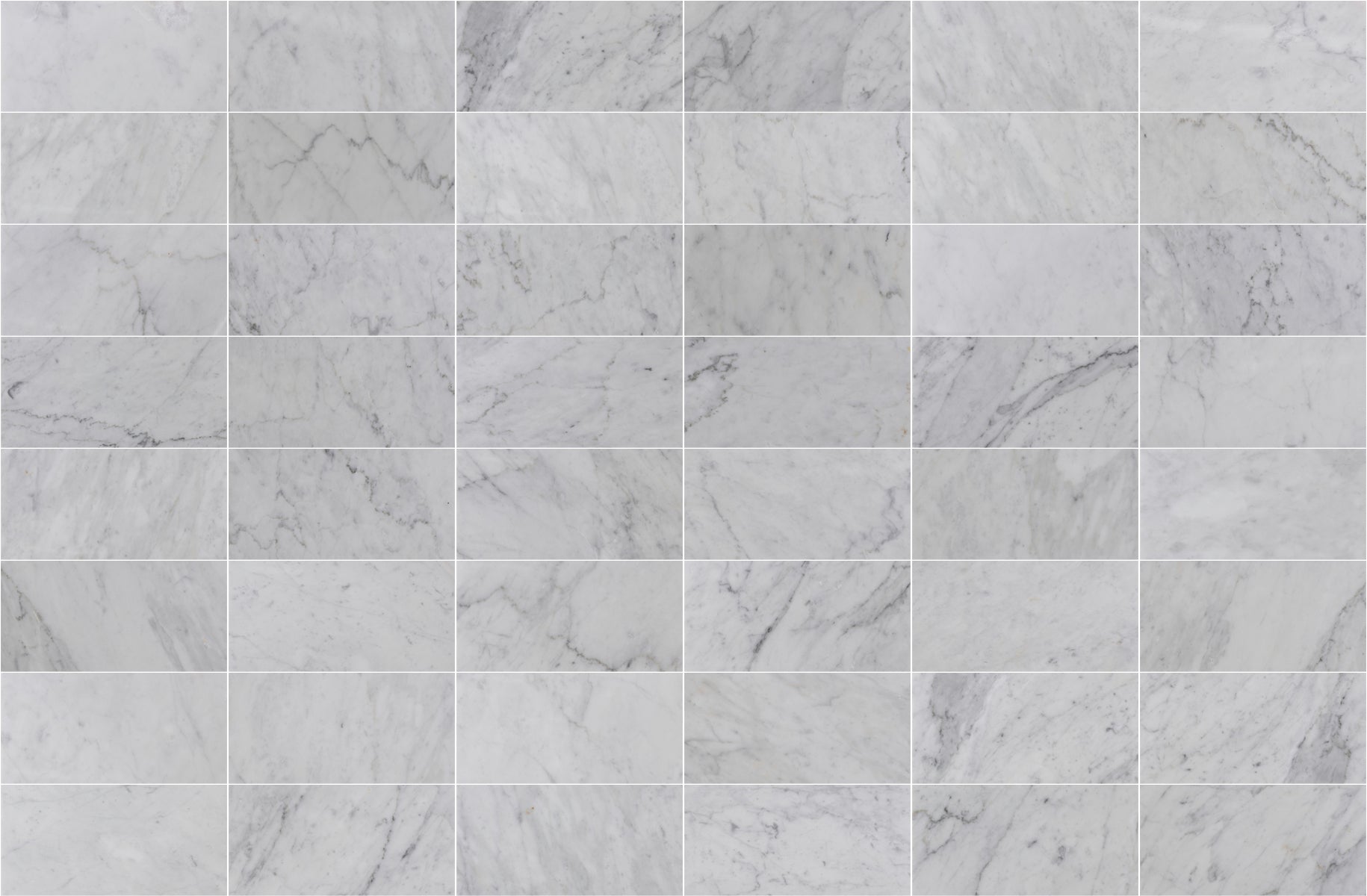 6 X 12 in. Bianco Carrara White Polished Marble Tile
