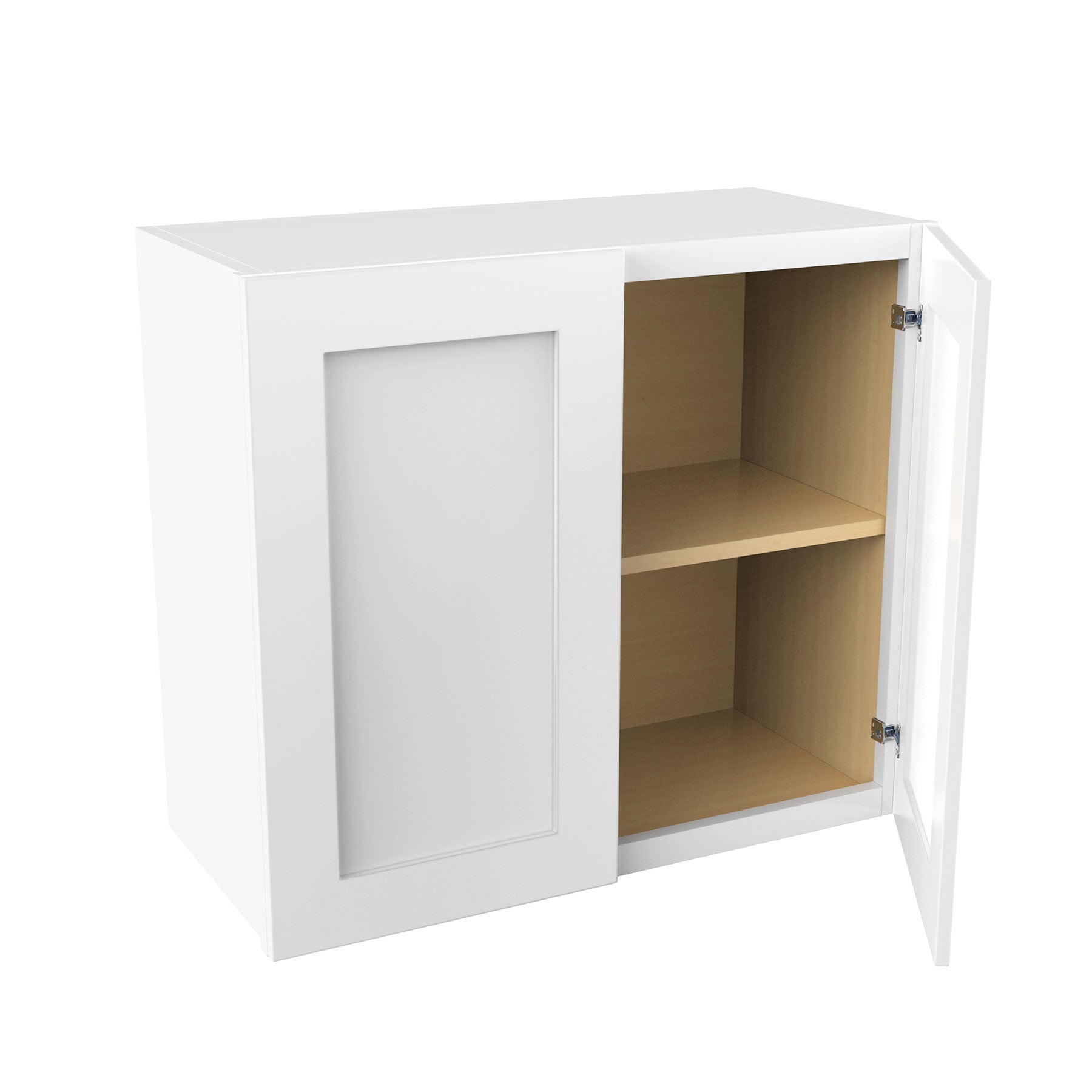 Elegant White - Double Door Wall Cabinet | 27"W x 24"H x 12"D