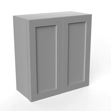 Wall Kitchen Cabinet - 27W x 30H x 12D - Grey Shaker Cabinet - RTA