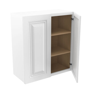 RTA - Park Avenue White - 30" High Double Door Wall Cabinet | 27"W x 30"H x 12"D