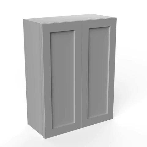 Wall Kitchen Cabinet - 27W x 36H x 12D - Grey Shaker Cabinet
