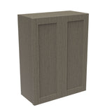 RTA - Elegant Smoky Grey - 36" High Double Door Wall Cabinet | 27"W x 36"H x 12"D