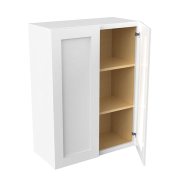 Elegant White - Double Door Wall Cabinet | 27"W x 36"H x 12"D
