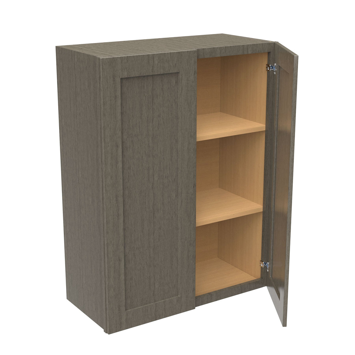 RTA - Elegant Smoky Grey - 36" High Double Door Wall Cabinet | 27"W x 36"H x 12"D