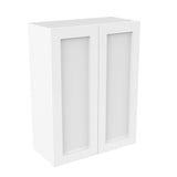 RTA - Elegant White - 36" High Double Door Wall Cabinet | 27"W x 36"H x 12"D