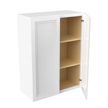 RTA - Fashion White - 36" High Double Door Wall Cabinet | 27"W x 36"H x 12"D