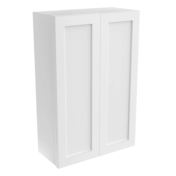Wall Kitchen Cabinet - 27W x 42H x 12D - Aria White Shaker - RTA