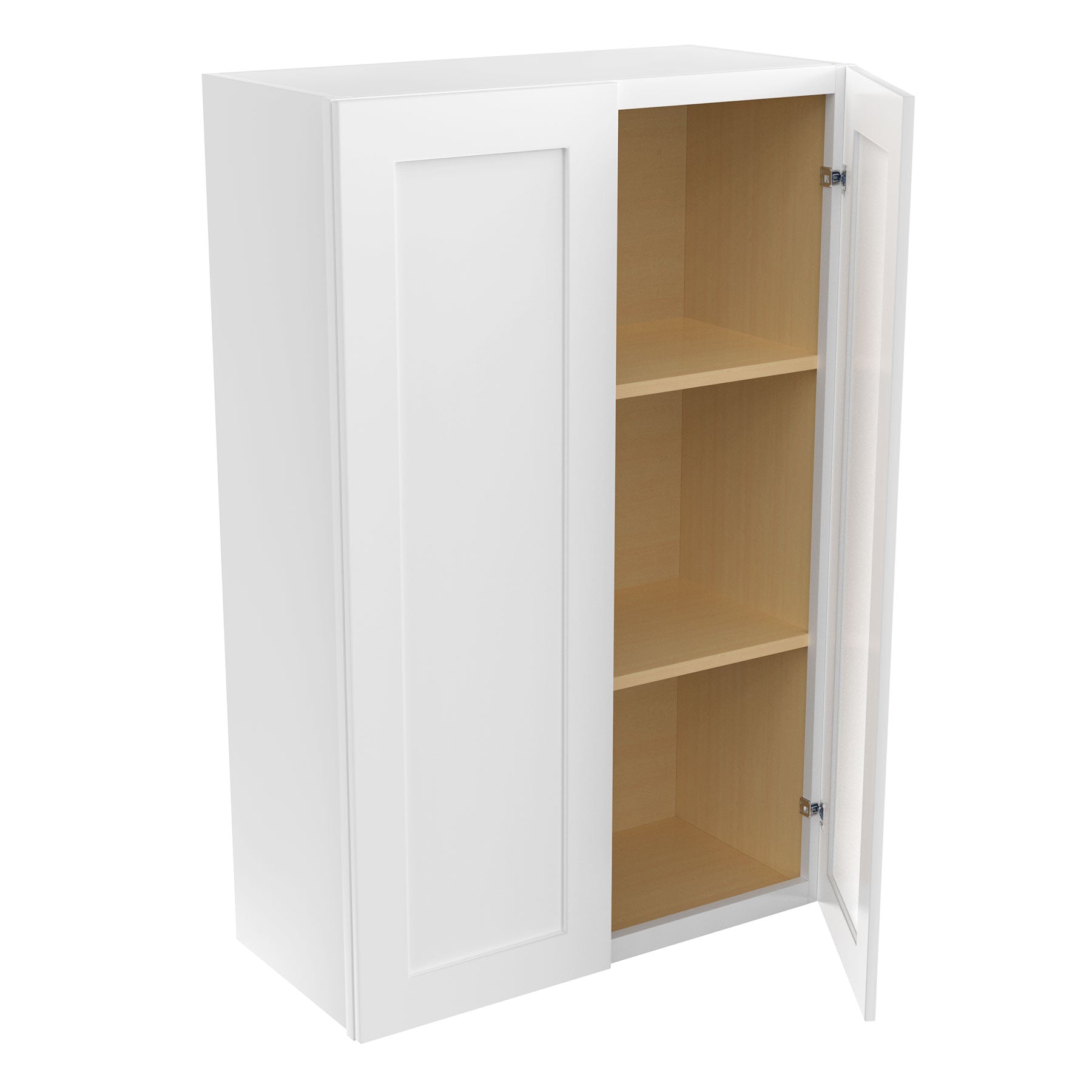 Elegant White - Double Door Wall Cabinet | 27"W x 42"H x 12"D