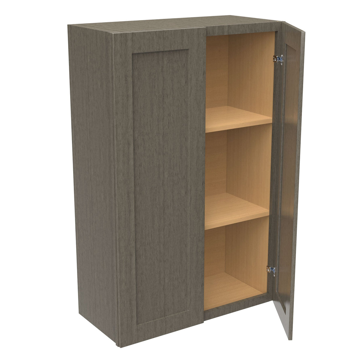 RTA - Elegant Smoky Grey - 42" High Double Door Wall Cabinet | 27"W x 42"H x 12"D