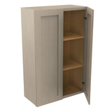 RTA - Elegant Stone - 42" High Double Door Wall Cabinet | 27"W x 42"H x 12"D