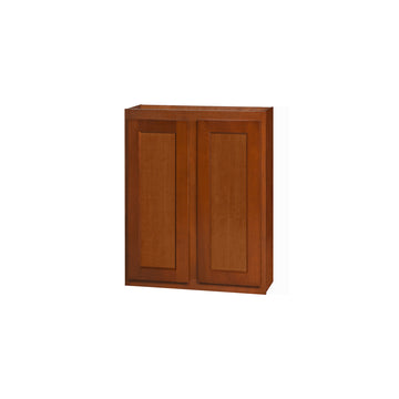 30 inch Wall Cabinets - Glenwood Shaker - 27 Inch W x 30 Inch H x 12 Inch D