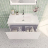 Aipo Floating / Wall Mounted Bathroom Vanity with Acrylic Sink