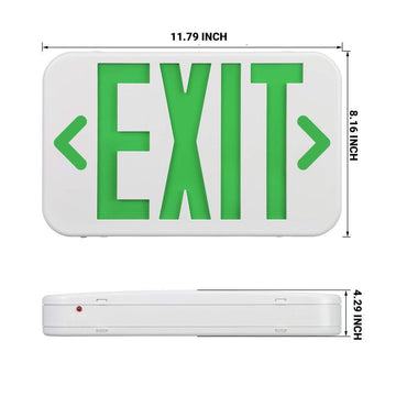 LED Emergency Light Exit Sign - 4W - Green - UL Listed