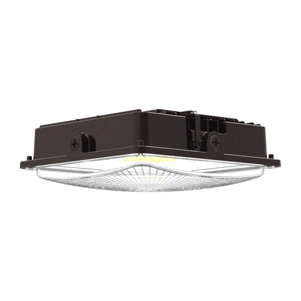 LED Canopy Light 75W 5700K Daylight 9750LM IP65 Waterproof 0-10V Dim  120-277VAC Surface or Pendant Mount, for Gas Stations Outdoor Area Light,  Black