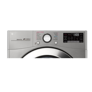 LG 7.4 cu. ft. Smart Stackable Front Load Gas Dryer with TurboSteam, Sensor Dry, Pedestal Compatible in Graphite Steel