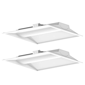 2X2 LED Troffer 30W - 5000K - Dimmable - DLC Listed - Recessed Troffer Lights (2-Pack)