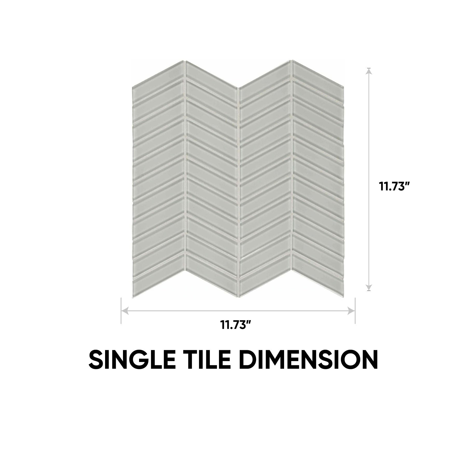Element Mist Chevron Glossy Glass Mosaic