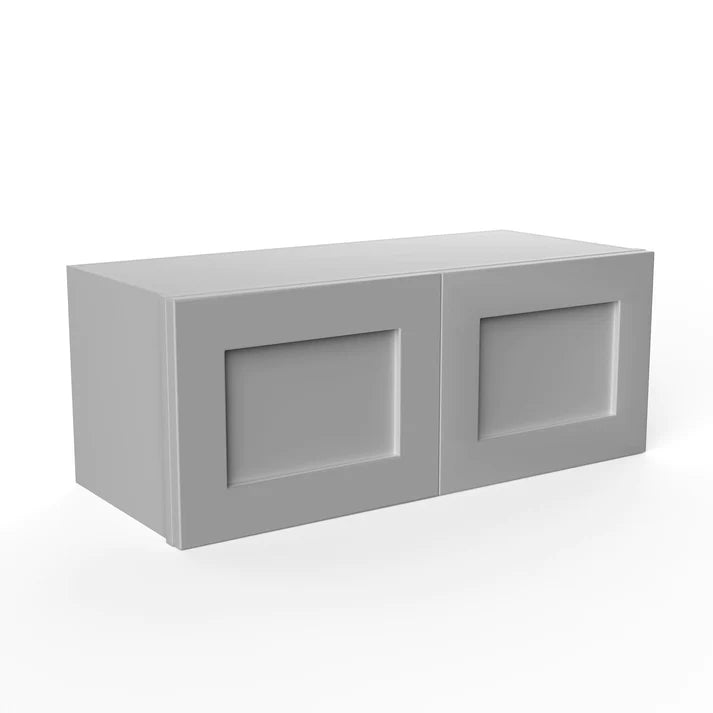 Wall Kitchen Cabinet - 30W x 12H x 12D - Grey Shaker Cabinet