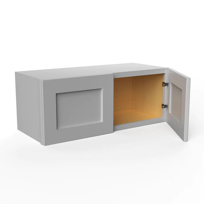 Wall Kitchen Cabinet - 30W x 12H x 12D - Grey Shaker Cabinet