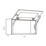 RTA - Elegant Stone - Horizontal Door Wall Cabinet | 36"W x 15"H x 12"D