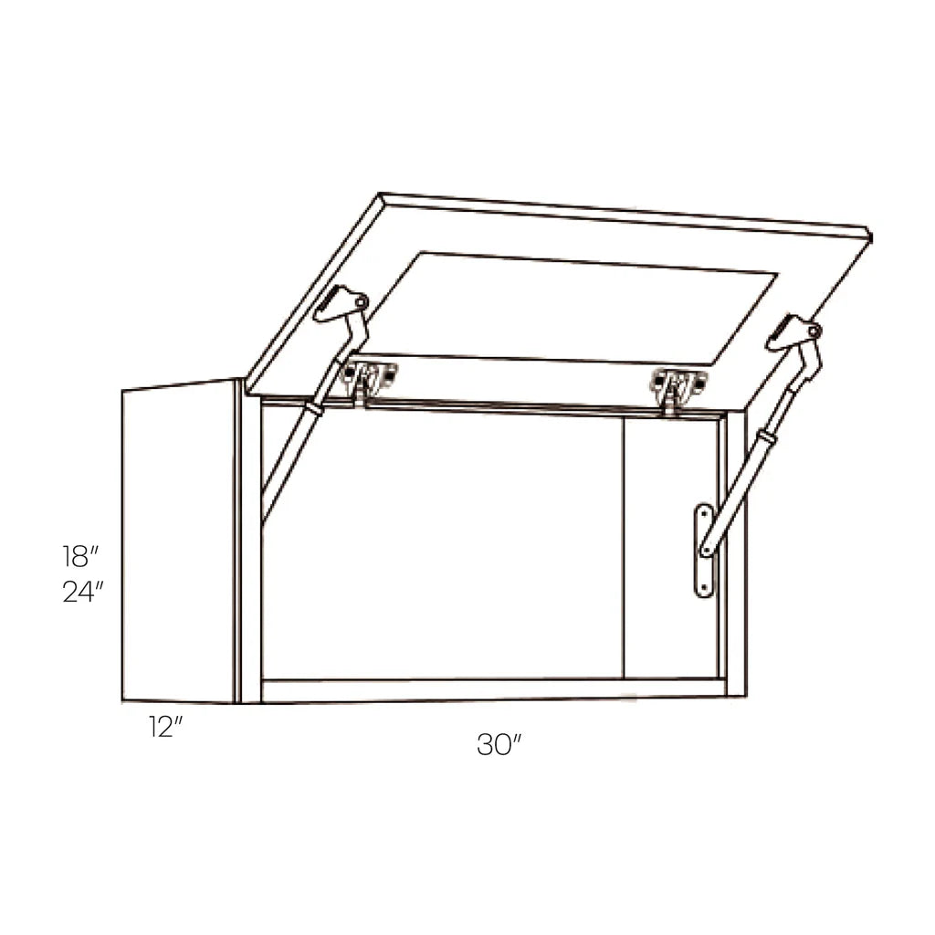 Horizontal Wall Cabinet |Elegant Stone kitchen Cabinet | 30W x 24H x 12D