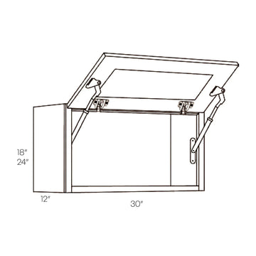 Elegant White - Horizontal Wall Cabinet | 30