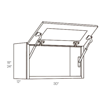 RTA - Elegant White - Horizontal Door Wall Cabinet | 36