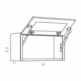 RTA - Richmond White - Horizontal Wall Cabinet | 30"W x 12"H x 12"D