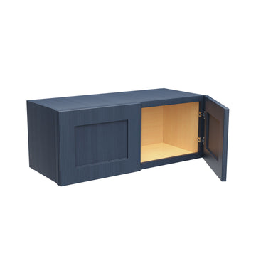 Double Door Wall Cabinet | Elegant Ocean Blue | 30W x 12H x 12D