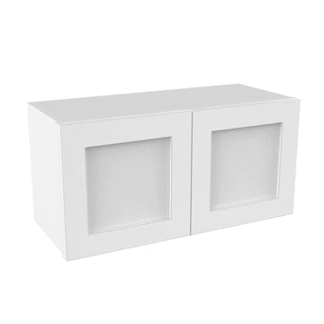 Wall Kitchen Cabinet - 30W x 15H x 12D - Aria White Shaker