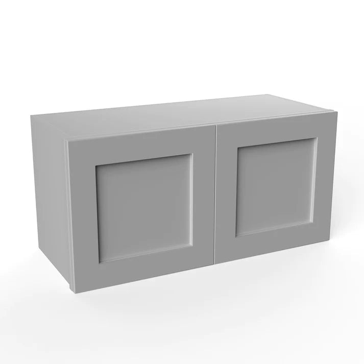 Wall Kitchen Cabinet - 30W x 15H x 12D - Grey Shaker Cabinet