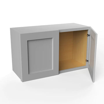 Wall Kitchen Cabinet - 30W x 18H x 12D - Grey Shaker Cabinet - RTA