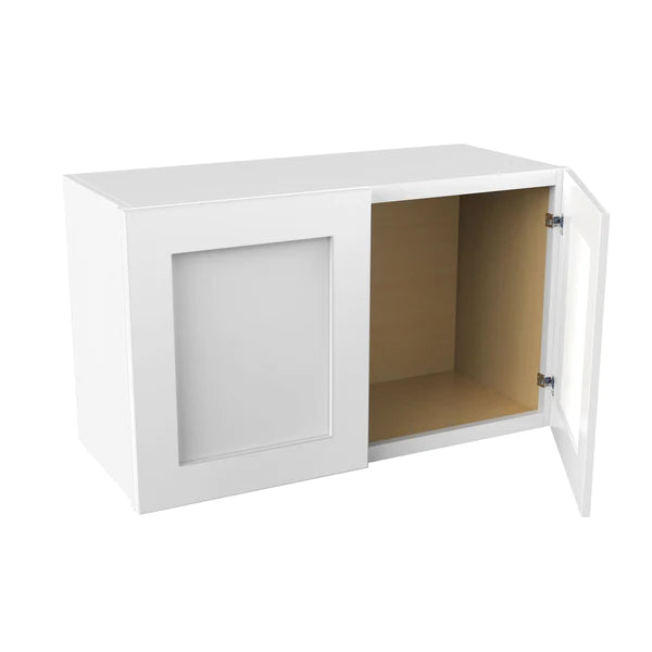 Refrigerator Cabinet - 30W x 18H x 24D - Aria White Shaker - RTA