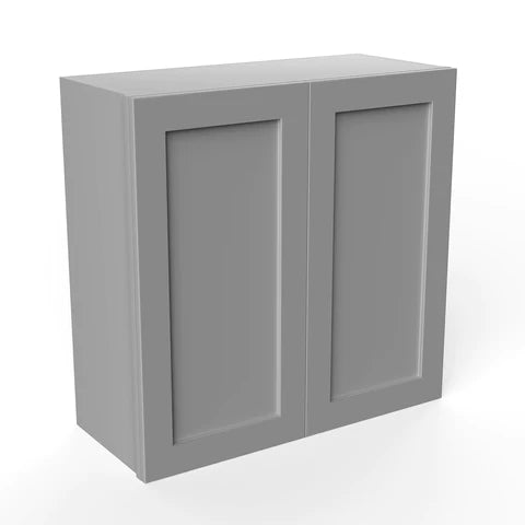 Wall Kitchen Cabinet - 30W x 30H x 12D - Grey Shaker Cabinet - RTA