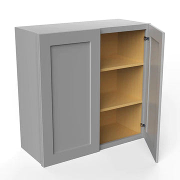 Wall Kitchen Cabinet - 30W x 30H x 12D - Grey Shaker Cabinet